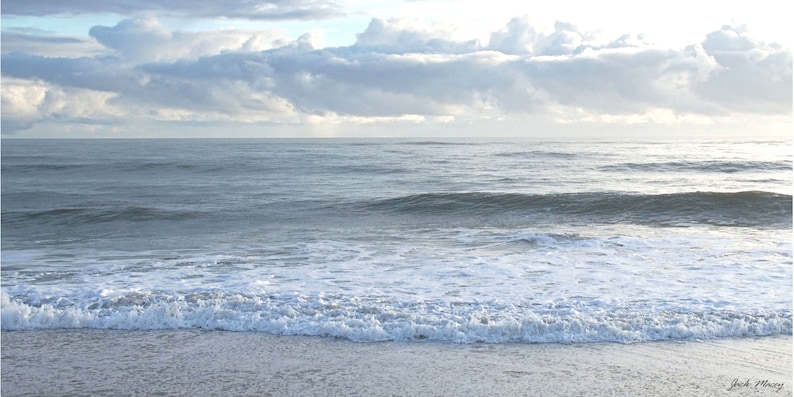 Morning at the Beach Panorama Photo, Housewarming Gift, Ocean Wall art, Travel Photography Decor, Beach house Gift, Large Wall Art image 2