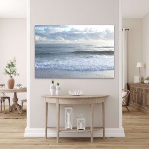 Morning at the Beach Panorama Photo, Housewarming Gift, Ocean Wall art, Travel Photography Decor, Beach house Gift, Large Wall Art 40x60x1.25 Canvas inches