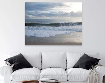 Soft Sea Relaxation Panorama Photo,  House warming Gift, Ocean Wall art, Travel Photography Decor, Beachhouse Gift, Large Wall Art