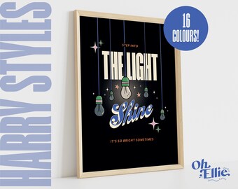 Lights Up Art Print, Harry Styles Poster, Fine Line Wall Art, Typographic Print, Music Lyric Quote, Retro Illustration, Watermelon Sugar