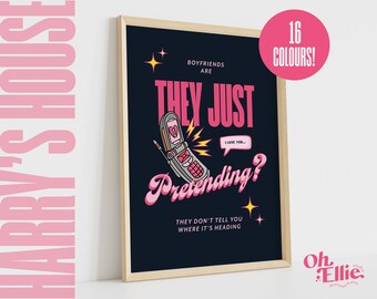 Boyfriends Print, Harry Styles Poster, Harry's House Wall Art, Typographic Print, Music Lyric Quote, Retro Illustration, Watermelon Sugar