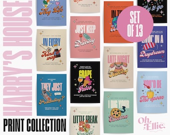 Harry's House A6 A5 A4 A3 Print Collection, Harry Styles Music, Love On Tour, Aesthetic Wall Collage Kit, As It Was, Satellite, Matilda