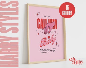 Cherry Art Print, Harry Styles Poster, Fine Line Wall Art, Typographic Print, Music Lyric Quote, Retro Illustration, Watermelon Sugar Golden