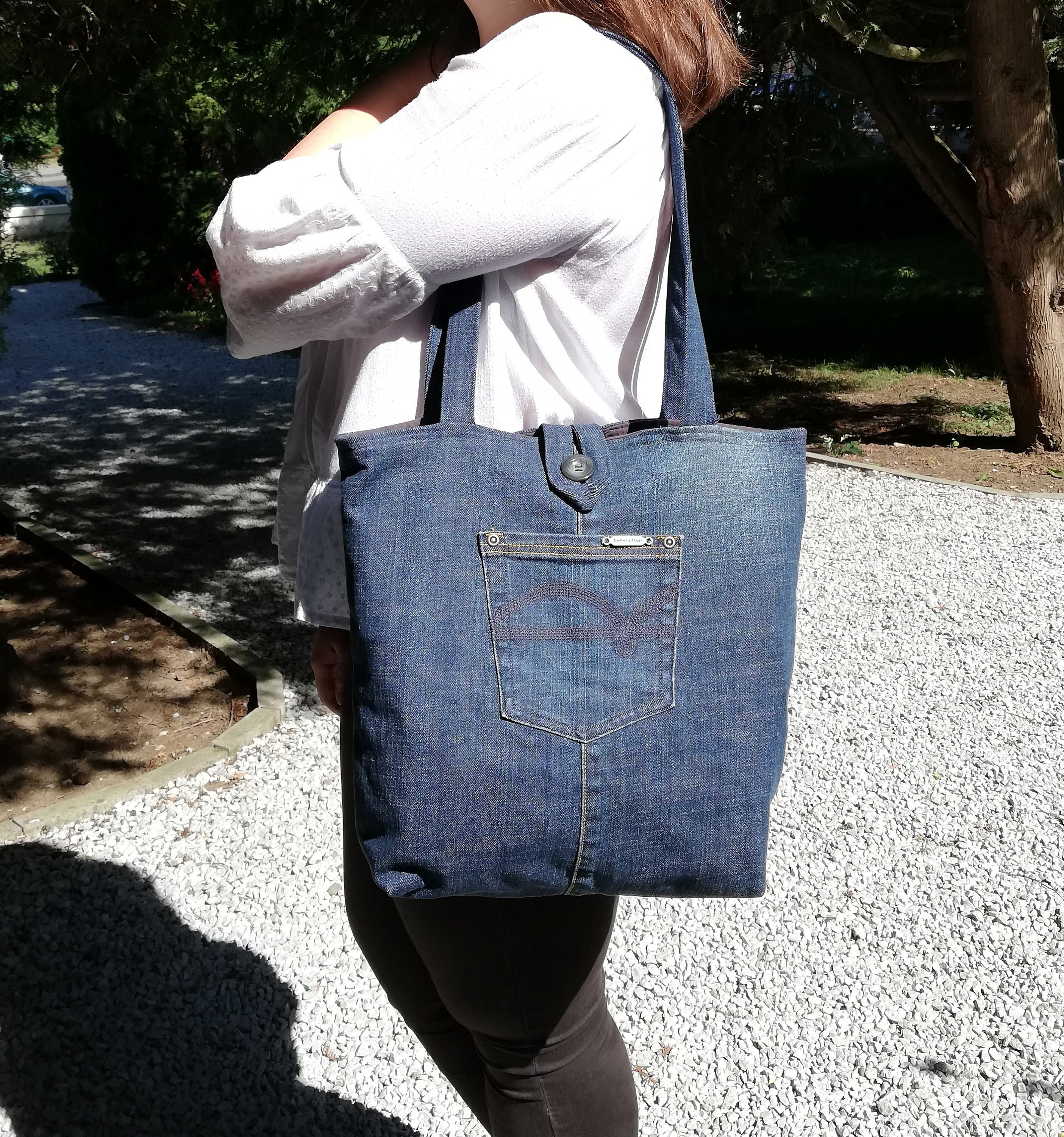 denim tote handbags