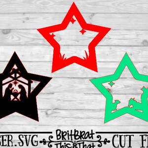 3D Nativity Star glowforge cut file laser cut file