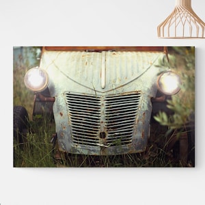 Vintage Citroën 2 CV Car Photo, Poster Print, Dibond, Fine Art, URBEX, old car