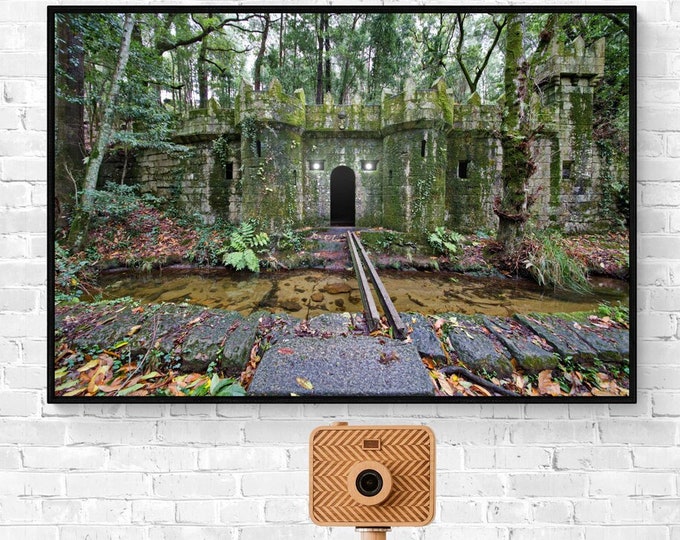 Photo of a haunted castle in Portugal, abandoned places, poster Print, Dibond, Fine Art Hahnemühle, URBEX