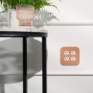 Peach Art Deco Light Switch Plate Cover: Handmade Acrylic