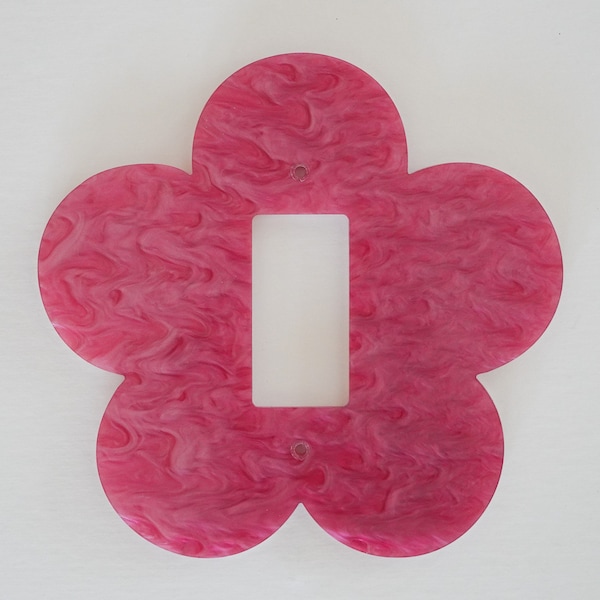 Daisy Flower Light Switch Cover: Retro Acrylic Wall Plate