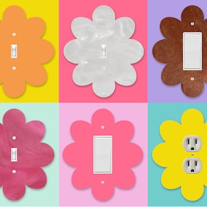 Flower Light Switch Cover / Floral Wall Light Switch Cover / Flower Power Switch Plate / Outlet cover