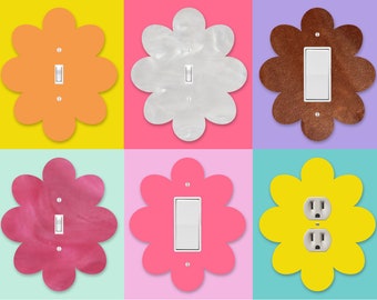 Flower Light Switch Cover / Floral Wall Light Switch Cover / Flower Power Switch Plate / Outlet cover