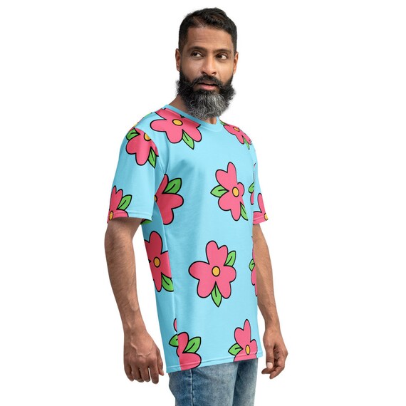 Homer Simpson Flower T-shirt. Pink 