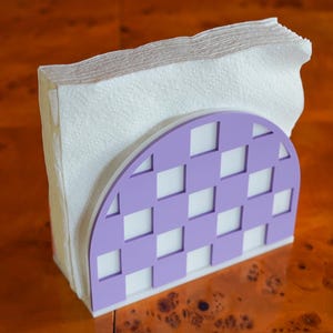 Servilletero a cuadros / Decoración de mesa / Centro de mesa / Regalo de inauguración de la casa a cuadros / Artículos para el hogar divertidos