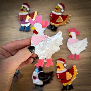 Chicks in Fits: Calamite da frigo – Divertente regalo a forma di pollo per gli amanti del pollo