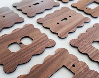 Wooden Wiggle Switch Plate Cover - Multiple Options