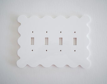 Custom Wavy Light Switch Cover: Squiggly Toggle, Rocker, Outlet