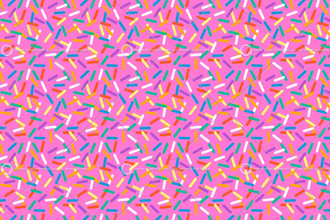 Rainbow Sprinkles Seamless Pattern Digital Instant Download Etsy