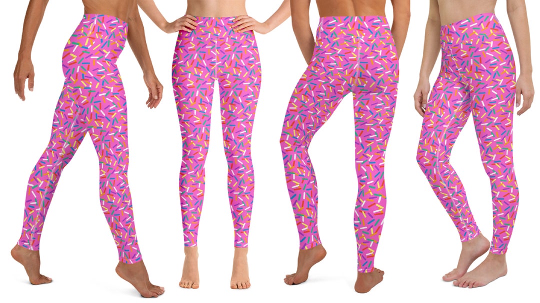 Rainbow Sprinkle Leggings. Mix & Match Workout Outfit. Donut Etsy
