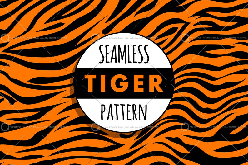 Seamless Tiger Stripes pattern digital download digital | Etsy