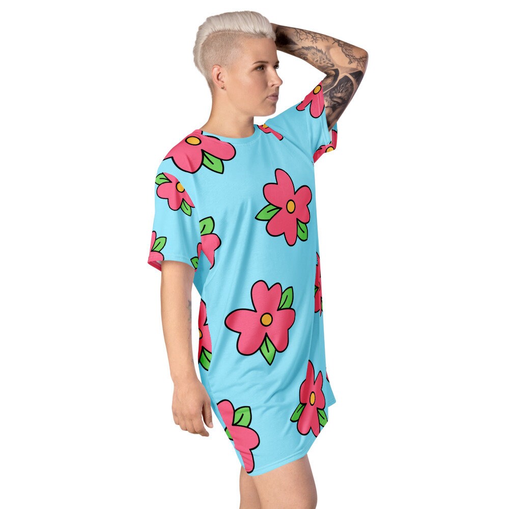 Homer Simpson Muumuu Dress. Pink Floral 
