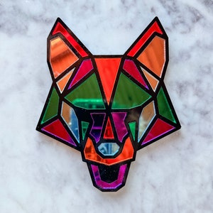 Geometric Fox Wall Art. Fox Ornament. Woodland Wall Hanging. Housewarming Gift. Animal Head Art. Fox Head Wall Design. Forest Wall Decor