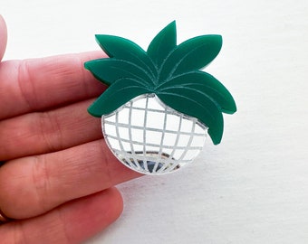 Disco Ball Planter Magnet: Funky Fridge Decor