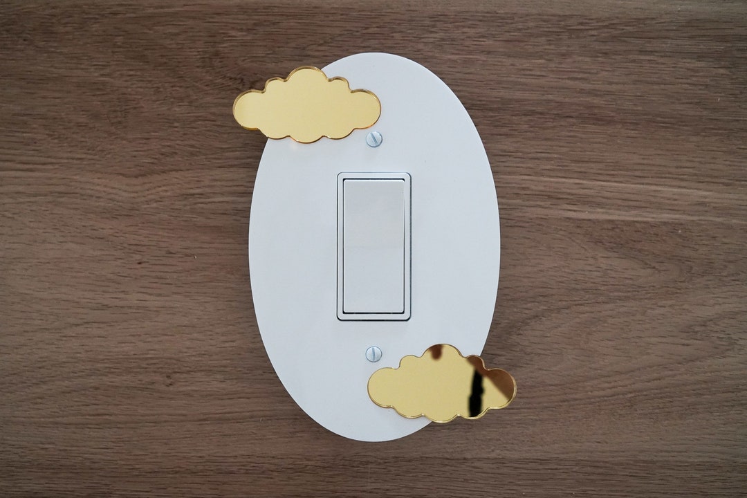Gold Cloud Light Switch Plate: Sky Nursery Decor - Etsy