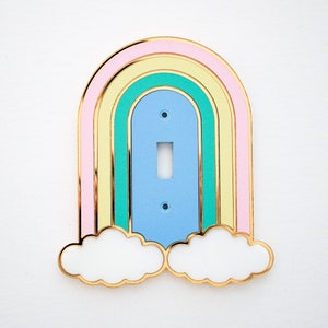 Rainbow Light Switch Plate Cover / Rainbow decor / Rainbow wall / Home Decor/ Girls room decor