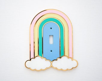 Rainbow Light Switch Plate Cover / Rainbow decor / Rainbow wall / Home Decor/ Girls room decor