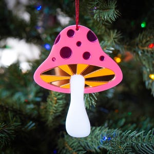 Mushroom Christmas Ornament / Cute Christmas Tree Ornament/ Fairy Mushroom Decoration
