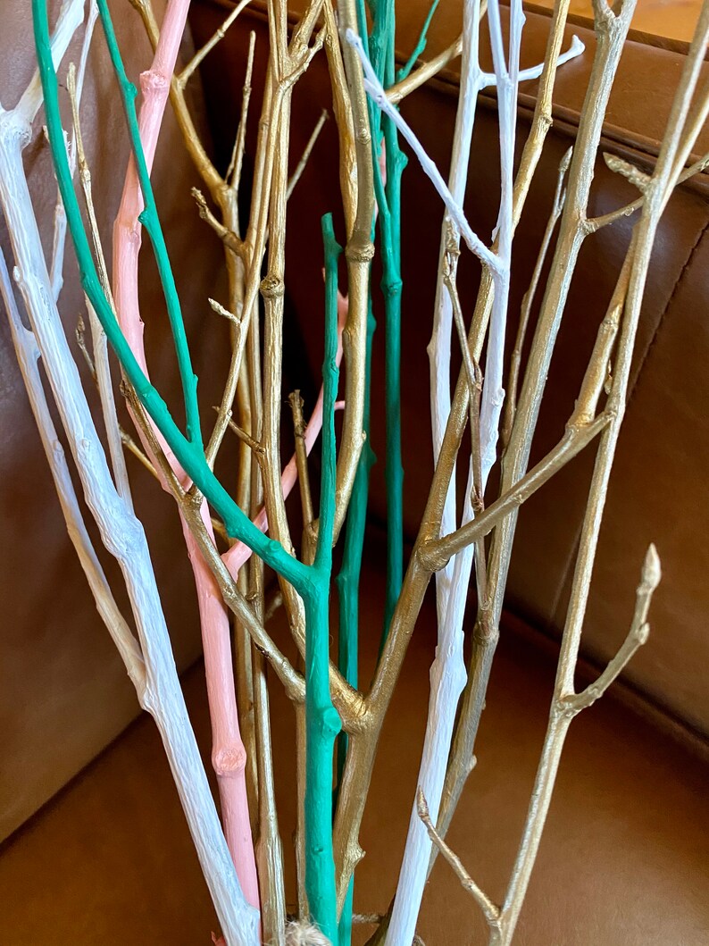 Branch Bouquet painted aspen tree branches home decor Etsy