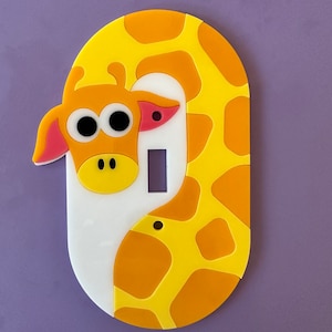 Giraffe Light Switch plate cover /  toggle switch / rocker light switch / Safari nursery decor / childrens room / kids decor