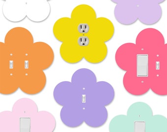 Daisy Light Switch Cover / Flower Wall Light Switch Cover / Flower Power Switch Plate / Outlet cover