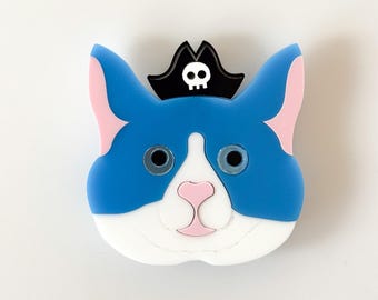 Imanes de gatos con sombreros intercambiables