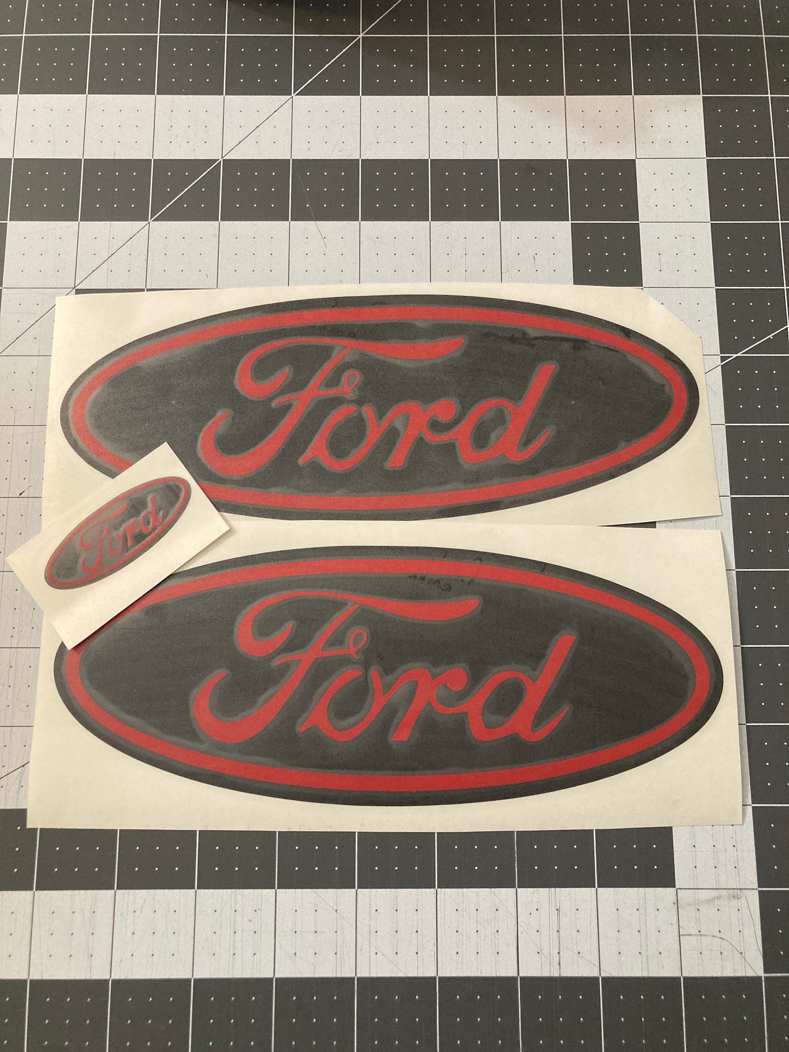 3pc Ford Emblem Overlay Vinyl Sticker Decal Front Rear And Etsy