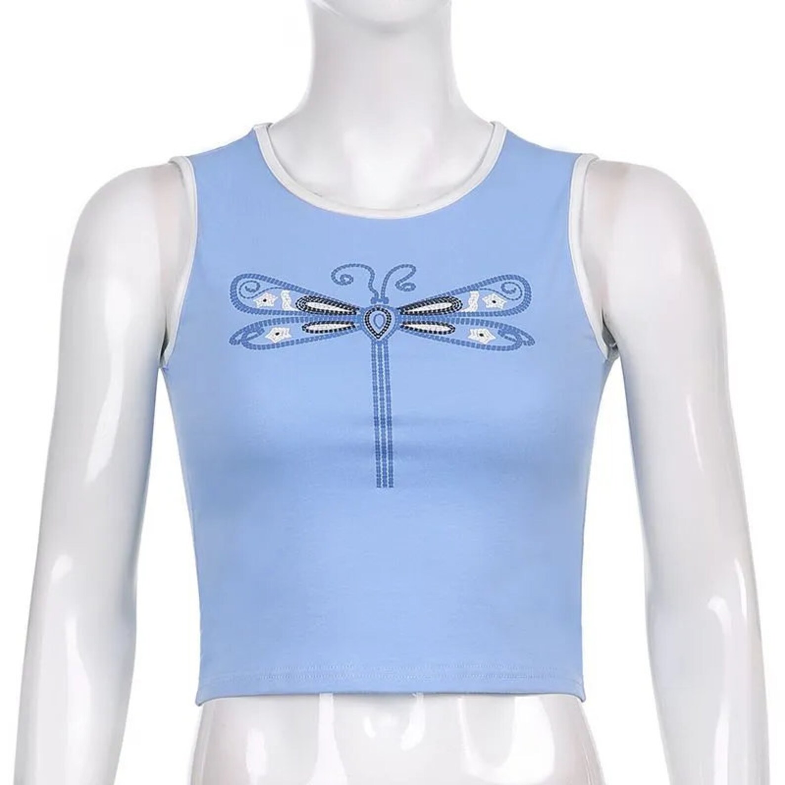 Cute Y2K Summer Blue Ribbed Baby Tank Y2K Baby Tee Y2K Etsy