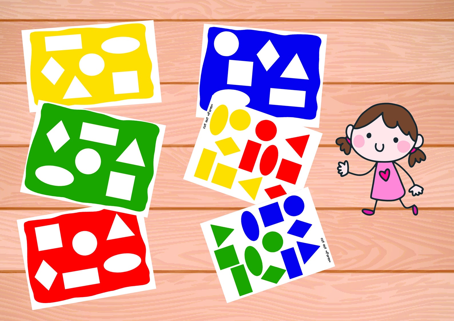 Busy book printable shapes and colors learning binder toddler | Etsy
