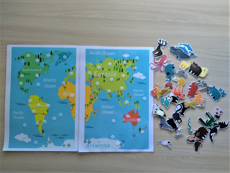 World Map For 3 Year Old Busy Book Toddler Printable 3 Year Old Toddler Learning Binder Back To  School World Map Preschool Pre K Quiet Book Homeschool Learning Toys &  Games Toys Jan-Takayama.com