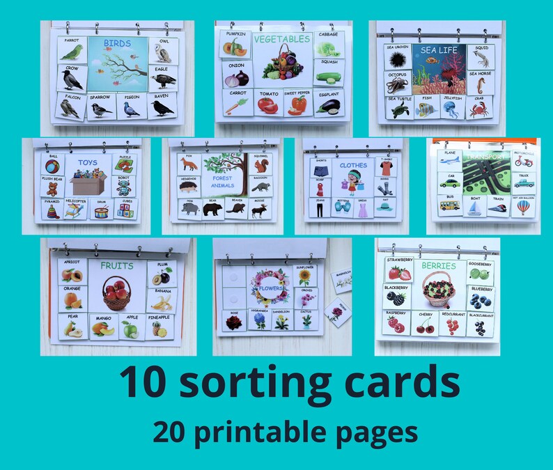 Busy book printable toddler learning preschool busy book | Etsy