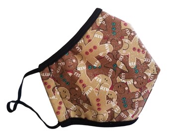 Gingerbread Men Glitter Face Mask