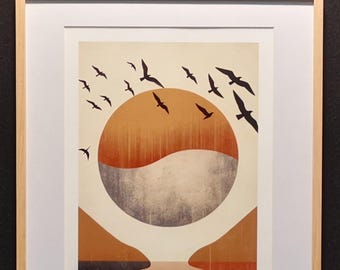 Natural Solid Oak Wood Poster Frame | Ideal for Scandinavian Prints, Modern Wall Art, Illustrations, Photo Art | Stylish & Affordable Frames