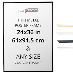 Frame 24x36 in (61x91.5 cm) | Ultra Thin Poster Frames | Frame for Poster Sizes 24x24 24x28 24x30 24x32 24x36 24x38 24x40 26x36 29x36 & More