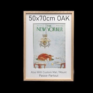 Natural Solid Oak Wood Poster Frame | Ideal for Scandinavian Prints, Modern Wall Art, Illustrations, Photo Art | Stylish & Affordable Frames