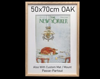 Natural Solid Oak Wood Poster Frame | Ideal for Scandinavian Prints, Modern Wall Art, Illustrations, Photo Art | Stylish & Affordable Frames