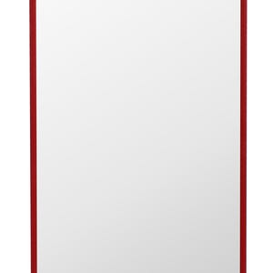 May include: A rectangular, red-framed picture frame with a white interior. The frame is a solid, vibrant red, and the interior is a clean, blank white space. The frame is designed to hold a photograph or artwork.