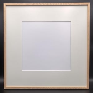 28x28 Picture Frame | Solid Oak Wood Frame for 28in x 28in With Optional Mat for 22x22 23x23 24x24 25x25 26x26in & More | Square Frame image 7