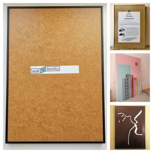 gold thin poster frame for wall art
