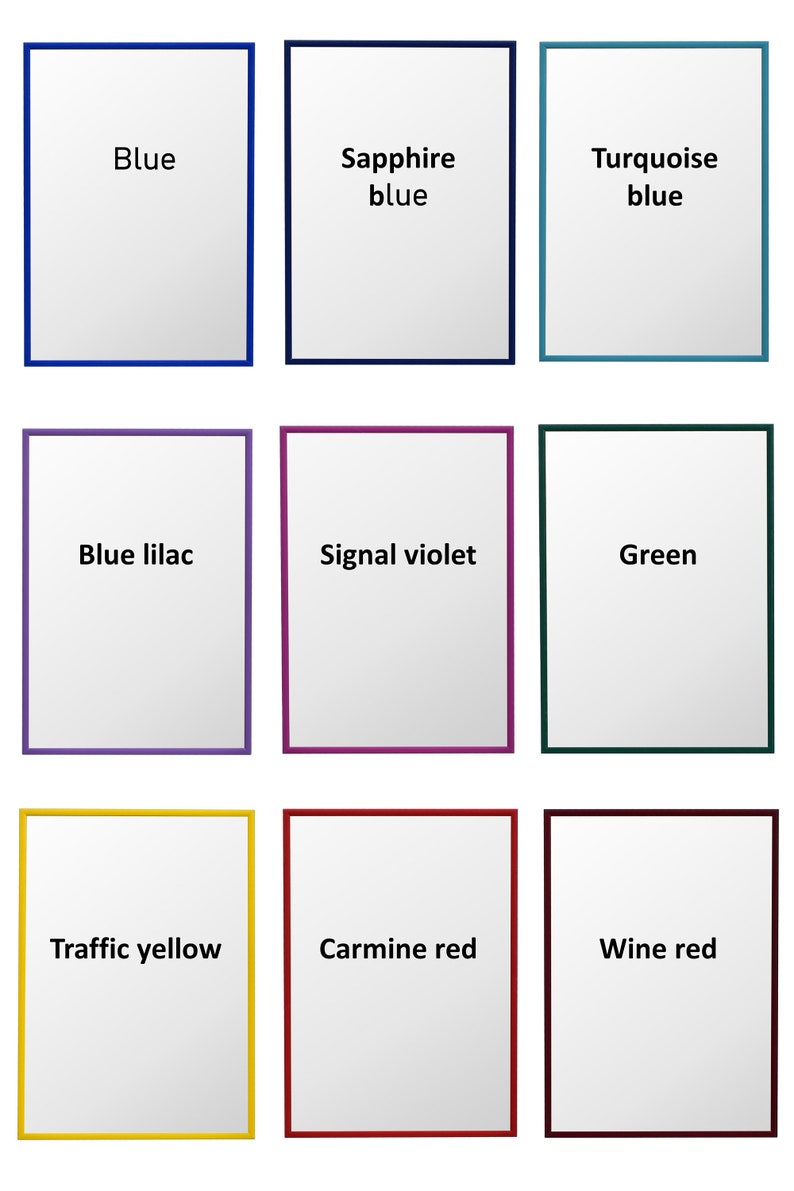 Made To Measure Frames Thin Aluminum Poster Frames Made To Size Calculate Print Perimeter and Order Made to Measure Frames image 7