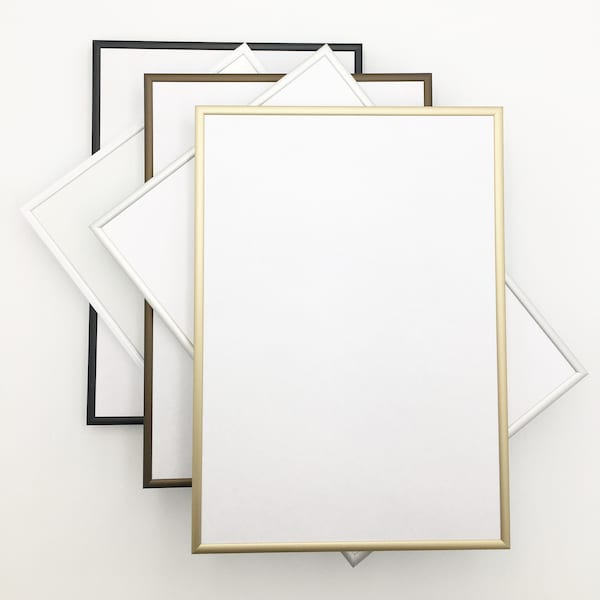 Cadre A1 | Cadre pour affiche A1 ultra fin | Affiche et cadre photo pour taille d'impression 23,4 x 33,1 po (59,4 x 84 cm) Toutes les autres tailles ; Cadre 23,4 x 33,1