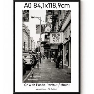 Moldura 84,1x118,9 | A0 para pôsteres de 84,1 cm x 118,9 cm ou tamanhos menores com passe-partout | Moldura fina de alumínio para fotos